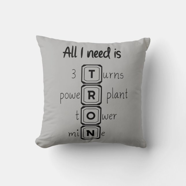 All I need is TRON Throw Pillow (Front)
