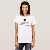All I Need is Wine and My Cat Personalize T-Shirt (Front Full)
