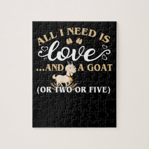All i needs is love and a goat jigsaw puzzle