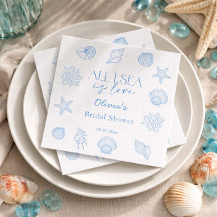 All I Sea Is Love Bridal Shower  Napkins