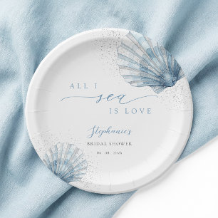 All I Sea Is Love Bridal Shower Paper Plates