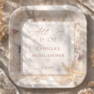 All I Sea Is Love Bridal Shower  Paper Plates