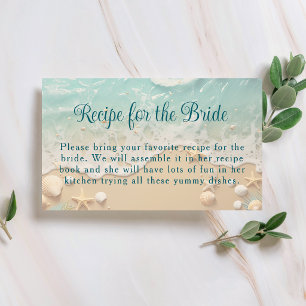 All I Sea Is Love Bridal Shower Recipe Request Enclosure Card