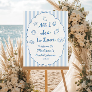 All I Sea Is Love Bridal Shower Welcome Sign