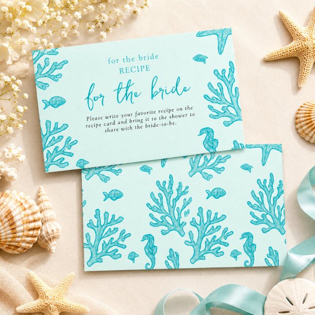 All I Sea Is Love Coastal Boho Shell Aqua Art Enclosure Card (Creator Uploaded)