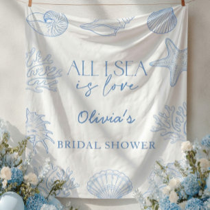 All I Sea Is Love Coastal Bridal Shower Backdrop