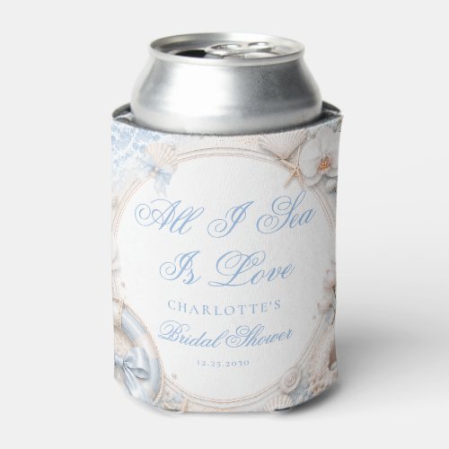 All I Sea Is Love Coastal Bridal Shower Can Cooler