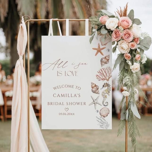 All I sea Is Love Coastal Bridal Shower Foam Board (Creator Uploaded)
