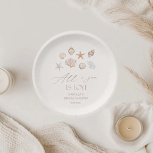All I Sea Is Love Coastal Bridal Shower  Paper Plates