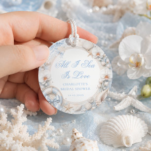 All I Sea Is Love Coastal Bridal Shower Thank You Favor Tags