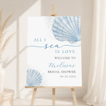 All I Sea Is Love Coastal Bridal Shower Welcome