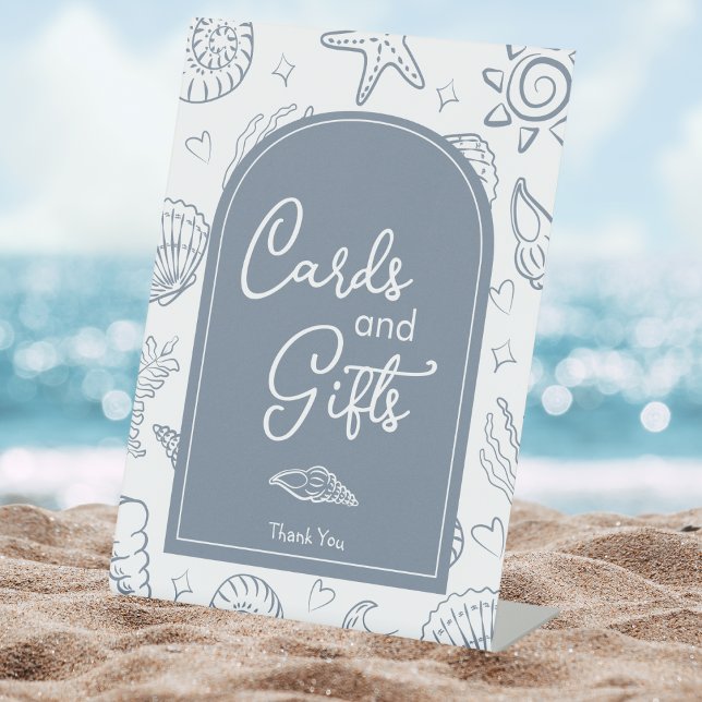 All I Sea is Love Dusty Blue Cards and Gifts  Pedestal Sign (Creator Uploaded)
