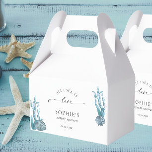 All I Sea Is Love Nautical Coastal Bridal Shower Favor Boxes