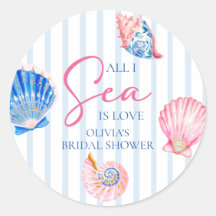 All I Sea is Love Seashells Coastal Bridal Shower