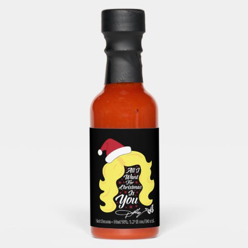 All I Want Christmas Dolly Wig Hot Sauces