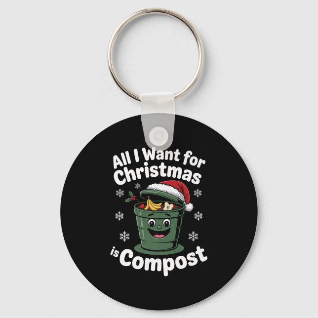 All I Want Comst Zero-waste Christmas Environmenta Keychain (Front)