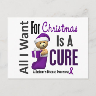 All I Want For Christmas Alzheimer's Disease Holiday Postcard