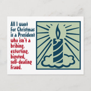 All I Want For Christmas Anti-Trump Template Postcard