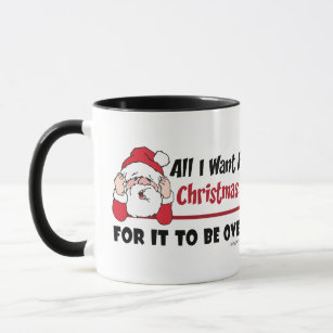 All I want for Christmas Bah Humbug Funny Black Mug