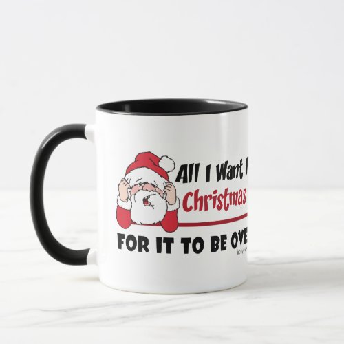All I want for Christmas Bah Humbug Funny Black Mug