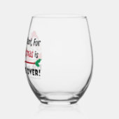 All I want for Christmas Bah Humbug Funny Stemless Wine Glass (Left)