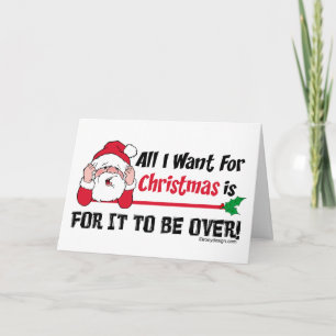 All I want for Christmas Bah Humbug Humor Holiday Card
