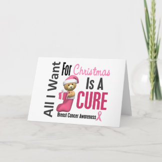 All I Want For Christmas Breast Cancer Holiday Card