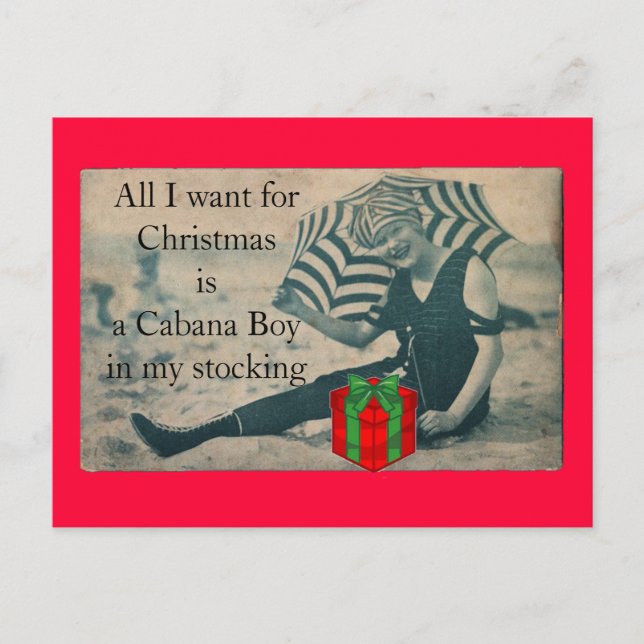 All I want for Christmas/Cabana Boy postcard (Front)