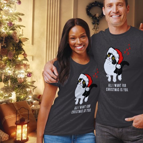 All I Want For Christmas Cat  T_Shirt