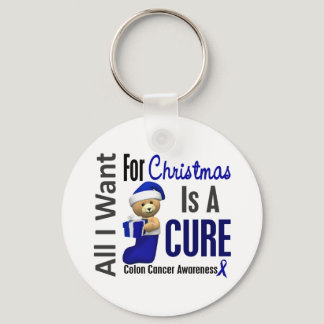 All I Want For Christmas Colon Cancer Keychain