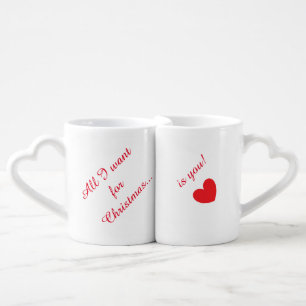 "All I Want For Christmas..." Couple's Mug Set