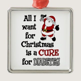 All I Want For Christmas...Diabetes Metal Ornament