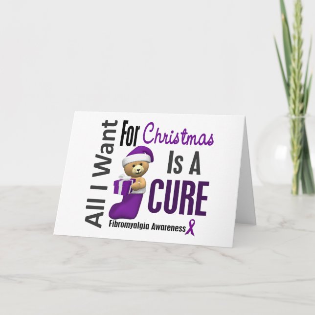 All I Want For Christmas Fibromyalgia Holiday Card (Front)