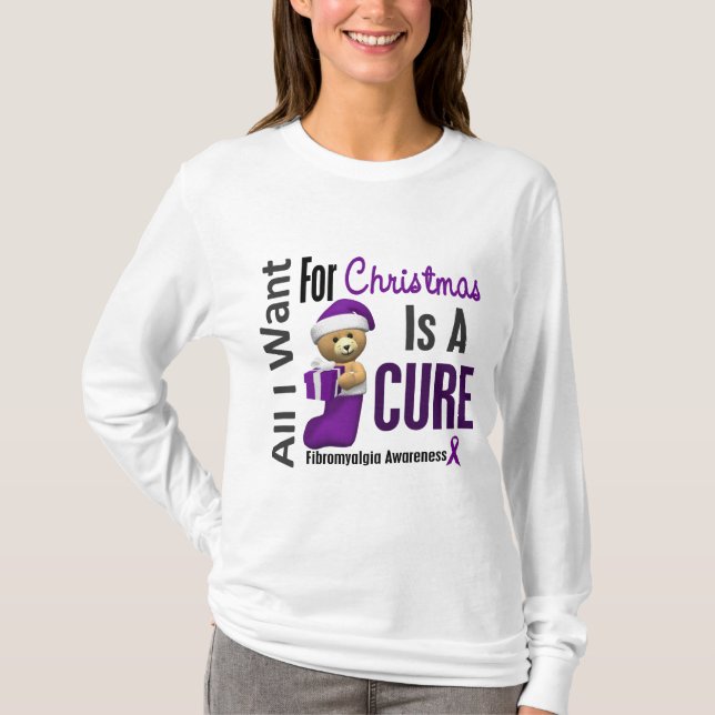 All I Want For Christmas Fibromyalgia T-Shirt (Front)