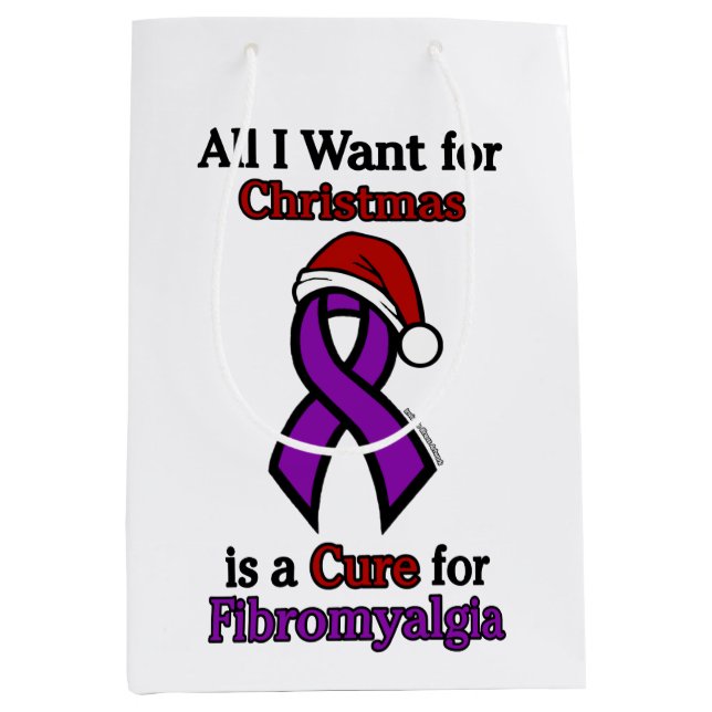 All I Want for Christmas/Hat...Fibro Medium Gift B Bag (Front)