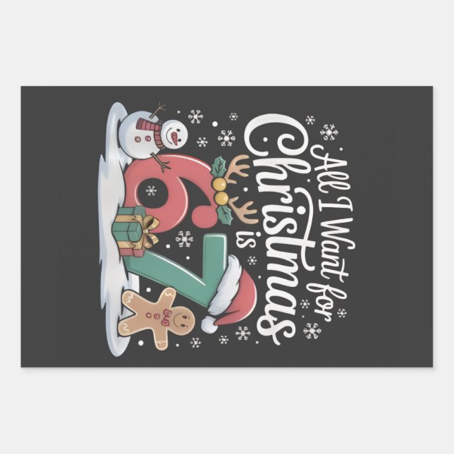 All I Want For Christmas is 67 Six Seven Meme  Wrapping Paper Sheets (Front)