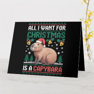 All I Want For Christmas Is A Capybara Animal Gift Card