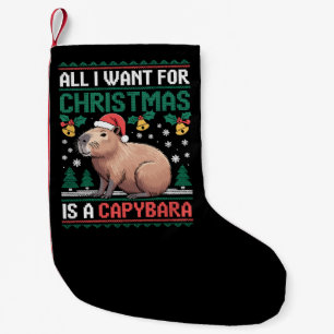 All I Want For Christmas Is A Capybara Animal Gift Small Christmas Stocking