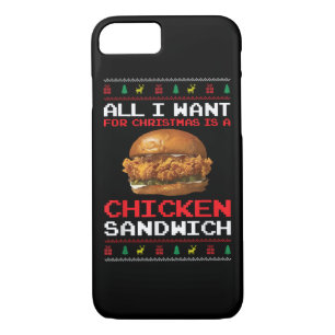 All I Want For Christmas Is A Chicken Sandwich Fun iPhone 8/7 Case