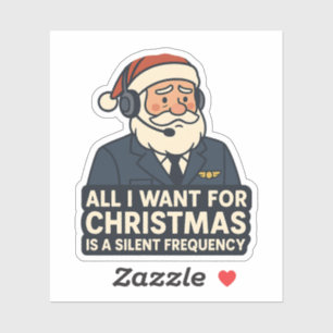 All I Want for Christmas Is a Clear Frequency Air  Sticker