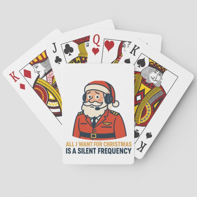 All I Want for Christmas Is a Clear Frequency Poker Cards (Back)