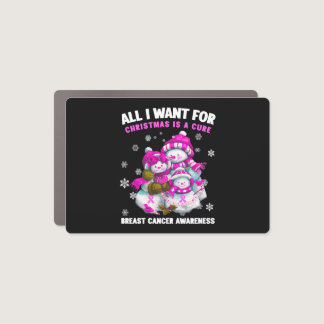 All I Want For Christmas Is A Cure Breast Cancer A Car Magnet