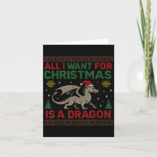 All I Want For Christmas Is A Dragon & Books U Card
