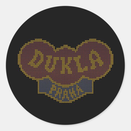 All I Want For Christmas Is A Dukla Praha Away Kit Classic Round Sticker