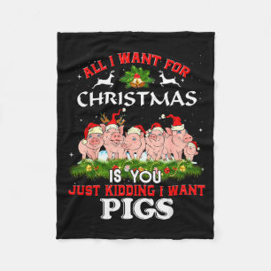 All I Want For Christmas Is A G Ugly Sweater Fleece Blanket