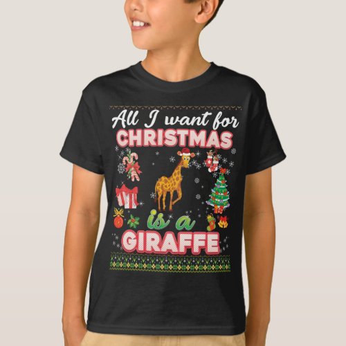 All I Want For Christmas Is A Giraffe Ugly Sweater