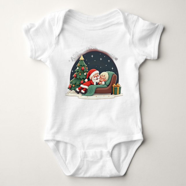 All i want for Christmas is a long nap Baby Bodysuit (Front)