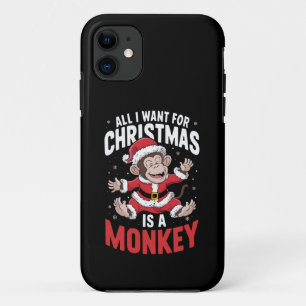All I Want For Christmas is A Monkey Lover Xmas iPhone 11 Case