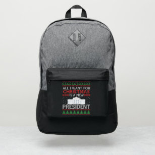 All i Want For Christmas Is a New President Ugly Port Authority® Backpack