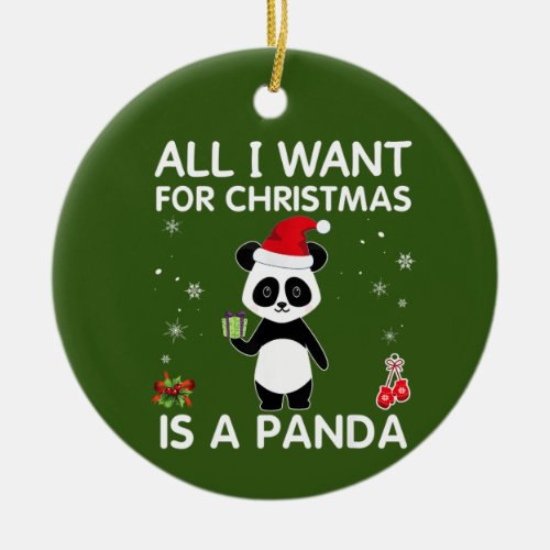 All I Want For Christmas Is A Panda Ornaments